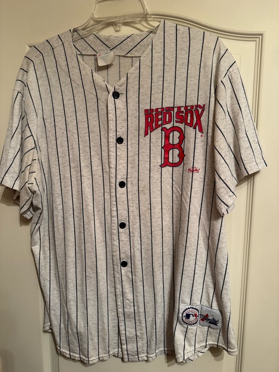 Majestic Other - Vintage Boston Red Sox Majestic US Made Pinstripe Baseball Jersey Size X-Large